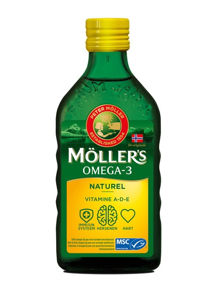 Levertraan naturel van Mollers, 1 x 250ml